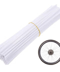 White Spoke Covers 72 Pcs Universal 8 To 21 Inch Reflective Wheel Covers for Dirt Bikes Bicycles Motorcycles and Wheelchairs