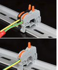 Plug In DIN Rail Terminal Blocks For Easy Screwless Wire Insertion Universal Compact Connector Set Designed For 35mm DIN Rails