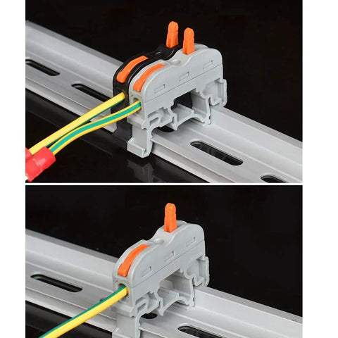 Plug In DIN Rail Terminal Blocks For Easy Screwless Wire Insertion Universal Compact Connector Set Designed For 35mm DIN Rails