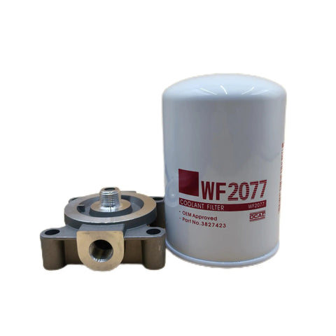 Coolant Filter With Base For Cummins B6.7 And ISL9 Engines Replacement P554685 WF2077 Cross Reference To Fleetguard John Deere Donaldson Three Eighths Inch NPT Spin On Head