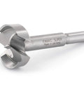 Sixteen Piece Forstner Bit Set Crafted For Precision Woodworking And Straight Shooting Clean Hole Drilling In Wood High Speed Steel drill bit, close-up detail.