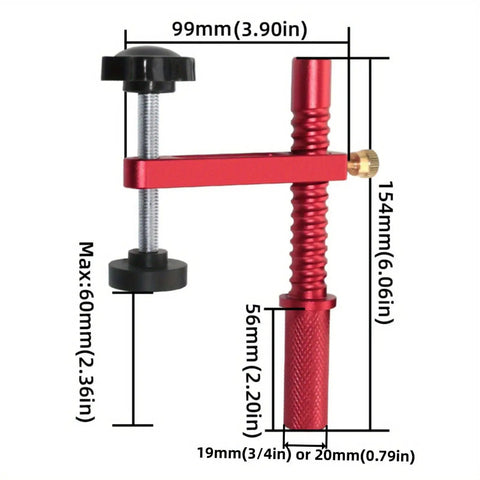 Fast Release Aluminum Dog Clamps for Workbench dimensions
