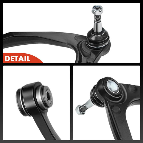 Close-up details of Two Front Upper Control Arms With Ball Joints And Bushings For Chevy Silverado 1500 Tahoe Suburban Avalanche