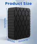 Four Pack Heavy Duty Solid Rubber Auto Lift Pads Anti Slip For Racks Jacks And Car Lifts With 3000 Lb Loading Capacity And Non Slip Textured Surface For SUVs Trucks And Most Cars, single pad size details