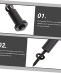 Close-up view of black stainless steel toilet seat bolts featuring a fine finish, highlighting durability and practical installation.