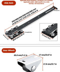 Heavy Duty Soft Close Drawer Slides With Bottom Mount Track Glides For Cabinets And Dressers, 600 mm slide rails with steer wheel