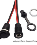 Five Pack DC Power Jack Socket 5.5 By 2.1MM 10A Threaded Female Mount Connector With 15CM 20AWG Pre Soldered Wires Waterproof Cover Cap K 078