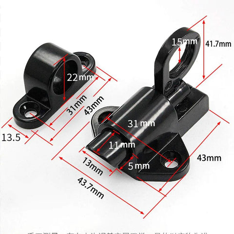 Self Closing Latch With Spring Door Lock For Doors Windows And Gates Automatic Security Bolt Latch Spring Loaded Door Bolt Durable Metal Alloy Construction Easy Install Black Finish Heavy Duty Security For Home Office Garage