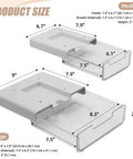 Two Pack Under Desk Storage Drawers With Smooth Slide Out Glides And Pick Either Adhesive Or Screw Mount Setup To Flex Your Workspace Without Breaking A Sweat Keep Clutter Gone For Your Daily Grind Survival size measurements for medium and large versions