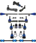 Chevrolet Silverado 1500 Front Suspension Kit with Tie Rod End Ball Joint Sway Bar Link Idler Arm Bracket Pitman Arm