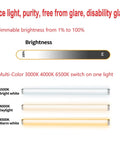 Under Cabinet LED Light Bar Pack Of 3 Linkable 12 Inch Dimmable Strip With Memory Function Multi Color Temperature Lighting chart