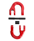 Alloy Steel Grade 80 Hammerlock Coupling Link Connecting Link Three Eighths Inch Red Painted Durable 7100 Lb Working Load Limit