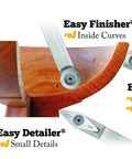 Mid Size Pro Grade Easy Rougher Woodturning Tool With Replaceable Ci2 SQ Carbide Cutter shown cutting wood