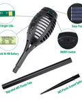 Outdoor Solar Torch Lights With Lit Flickering Flame For Garden Decor 20.5 Inch Tall 12 LED Waterproof Solar Landscape Torches components