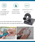 Heavy Duty Soldering Fume Extractor With Flex Hose Knocks Fumes Out Clean Slick Dust Catcher For Nail Grinding And Board Repairs Top Shelf Workshop Air Scrubber With Bright Led Light with fine filter and flexible hose.