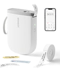 Compact Thermal Label Printer 300DPI High Resolution Portable Label Maker With Adhesive Tape Rolls For Home And Business Organization, Bluetooth label making.