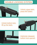 Double locking system on Extra Wide Baby Gate For Openings 59.84 To 62.60 Inches Large Walk Through Safety Gate For Kids Or Pets