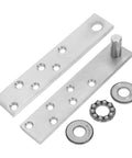 Stainless Steel Pivot Hinge System For Hidden Doors And Bookcase Doors, 360 Degree Rotatable components shown in detail