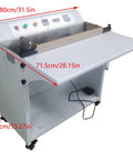 Yokoma Pneumatic Foot Sealer Shrink Bag Corner Cutter With Precision 45 Degree Angle Trim dimensions showing 80cm width and 84.5cm height