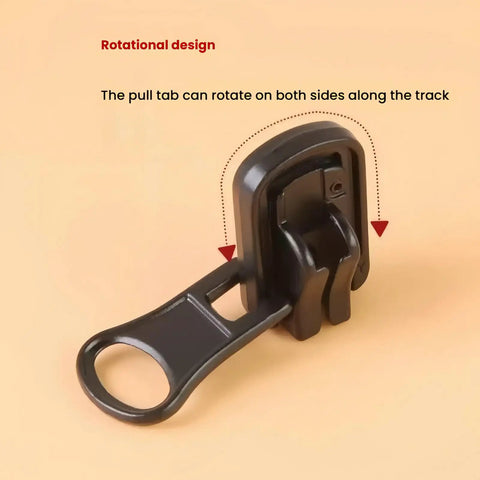 Close-up of a rotational pull tab from Zipper Repair Kit With 3 Size Double-Sided Zipper Sliders And Pulls Fits Jackets
