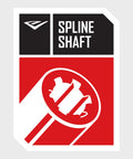 Diagram of spline shaft component for 1-Man Earth Auger Powerhead With Sidekick Auger Torque Reducer, emphasizing structure.