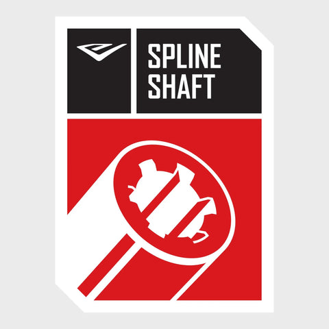 Diagram of spline shaft component for 1-Man Earth Auger Powerhead With Sidekick Auger Torque Reducer, emphasizing structure.