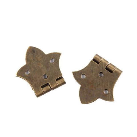 Antique Bronze Butterfly Hinges 4 Pack For Small Cabinets And Jewelry Boxes, DIY Friendly Vintage Hardware, 31mm x 57mm Zinc Alloy