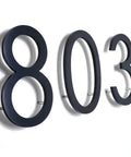 8 Inch Floating House Number 1 Easy To Read From Street Modern Metal Mount, black metal digits with floating mount view