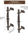 Two Pack Rustic Cast Iron Cabinet Handles Heavy Duty 9.3 Inch Long Door Pulls For Cabinets Doors Gates Closets Drawers With Antique Farmhouse Charm Built To Last And Easy To Install