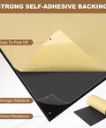 Top Shelf Closed Cell Neoprene Foam Sheet With Slick Grease Resistant Adhesive 12 By 59 By Quarter Inch Thick showing self-adhesive backing.