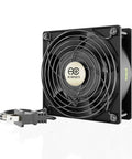 Quiet 120V Axial Muffin Fan 120x38mm Low Speed Aluminum Body With Dual Ball Bearings UL Certified with power cord and guards