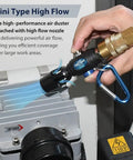 Compact Plastic Air Blow Gun With High Flow Nozzle And Adjustable Flow For Electronics And Workshop Use Handy Handheld Air Duster