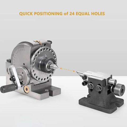 Universal Indexing Head For Milling Machines Built To Crush Precision Jobs With Smooth 4 5 6 Inch Chuck Mount, integrated tailstock.