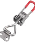 Beefy Heavy Duty Toggle Clamp Clip Set 304 stainless steel quick fixture for woodworking and metal processing, close-up view.