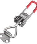 Heavy Duty 2Pcs Adjustable Toggle Latch Clamp Clips Made From Solid 304 Stainless Steel For Toolbox Lid Jig Fixture Quick Buckle Grip Smoker And Workbench Projects, red handle