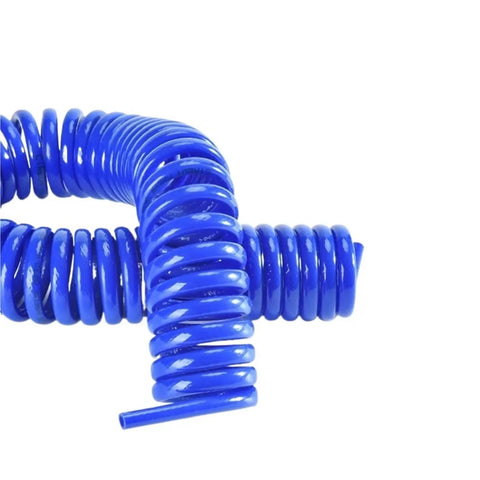 Top Shelf Pu Spring Air Hose Kit With Quick Connect Fittings For High Pressure Pneumatic Compressors heavy duty blue polyurethane coiled tubing