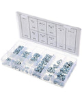 110 Pc Grease Nipple Set M6 M8 M10 Conical Straight Angled Zerk Fittings For Machinery And Vehicles in plastic organizer case