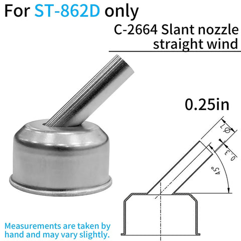 Three Pack 45 Degree Bend Heat Gun Nozzle Set Stainless Steel Desoldering Nozzles For Soldering Station Pro Grade