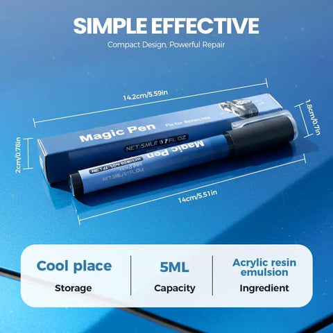Car Scratch Repair Pen Kit Three Pack Quick Fix For Auto Paint Scratches And Chips Smooth Gel Formula packaging