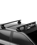 Slick Tool Free Wind Fairing Bar Cover For Dead Quiet Highway Cruising And Ultra Smooth Aerodynamic Flow On All Major Roof Rack Styles Without Any Sweat Or Messy Hardware Installation Ever on a car roof rack.