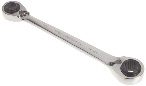 QuadBox 12 Point Reversible Ratcheting Wrench Set With 8 mm X 10 mm And 12 mm X 13 mm Sizes Chrome Finish Pro Grade Build
