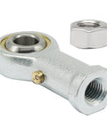 Female Rod End Bearing With Five Sixteenth Inch Bore Four Pack Heavy Duty Alloy Steel Built To Last Corrosion Resistant Right Hand Thread Five Sixteen Twenty Four Easy Install For Linkages And Industrial Machinery, threaded end view