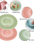 Five Pack Heavy Duty Silicone Hair Catcher Drain Stopper For Shower Tub Kitchen Sink Reusable Strainer with rapid drainage design.