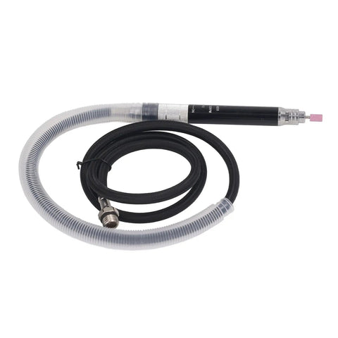 Industrial Grade Pro Shop Rig Pneumatic Pencil Die Grinder 65000 Rpm Adjustable Speed with air hose and grinding bit.