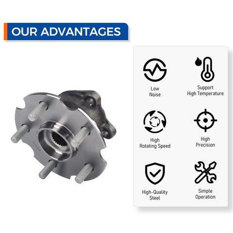 2 Pack Rear Wheel Hub Bearing Assembly Fit For 2015-2017 Lexus NX200t AWD, 2018-2019 NX300 AWD, 2015-2019 NX300h AWD, 2006-2018 RAV4 AWD