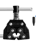 Belleone chain breaker for #25-60 roller chain; black metal tool with spring and push pin