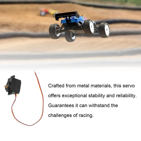 Heavy Duty Metal Gear Rc Motor Servo For Wltoys 244016 3365 Models Premium Upgrade Parts Quick Snap Install with racing car.