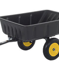 Heavy Duty Lawn Trailer With 600 Lb Capacity, 10 Cu Ft Poly Tub, Built Tough With Rugged All Steel Frame And Rust Resistant Finish