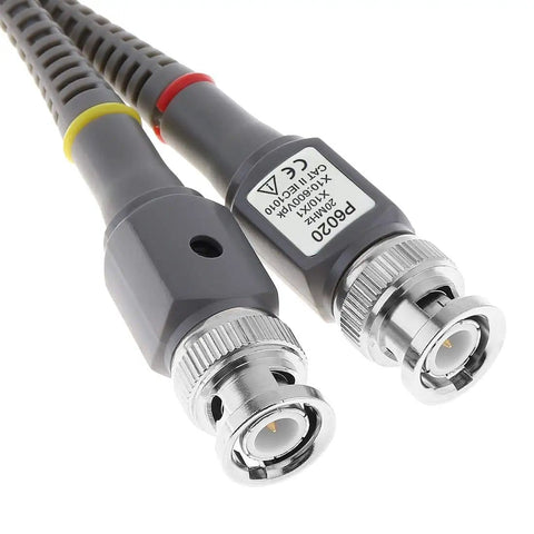 Close-up of Must Have Upgraded Oscilloscope Clip Probe Gear Kit, 20MHz, Fully Insulated BNC End Probes, 1X 10X connectors