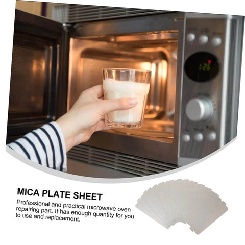 Placing a glass in a microwave with Six Pack Microwave Mica Sheet Heat Insulation Covers For Everyday Use, Waveguide Guard Replacement Kit.